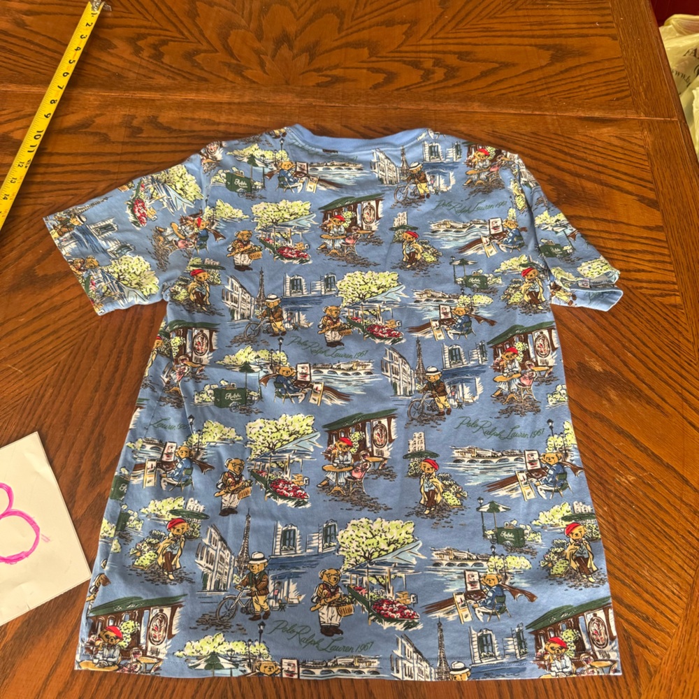 Ralph‎ Lauren Polo Bear Paris-Print Cotton Jersey Tee - Picture 7 of 9